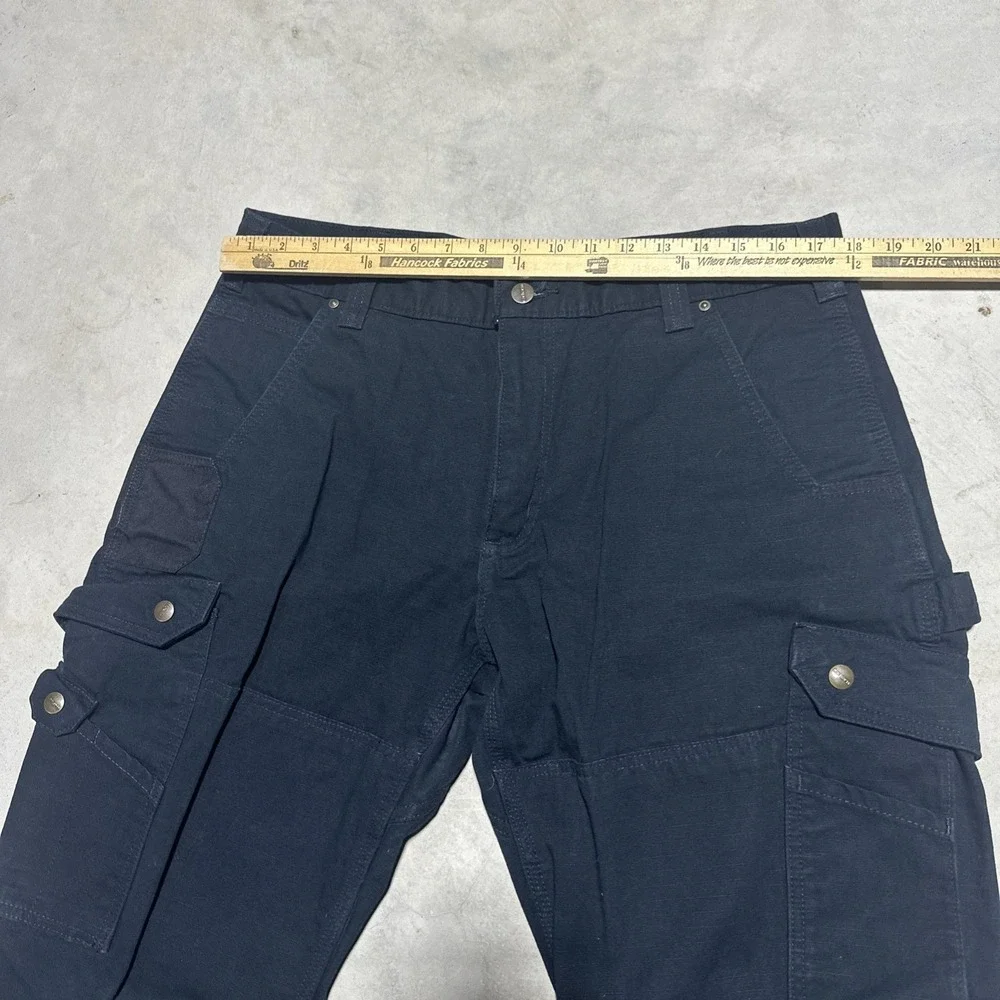 Carhartt Cargo Pants Men's SZ 36x30 Black B342-BLK Relaxed Fit Ripstop Workwear